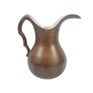 Vintage Haeger Pottery USA Gold/Brown Pitcher With Handle 9"